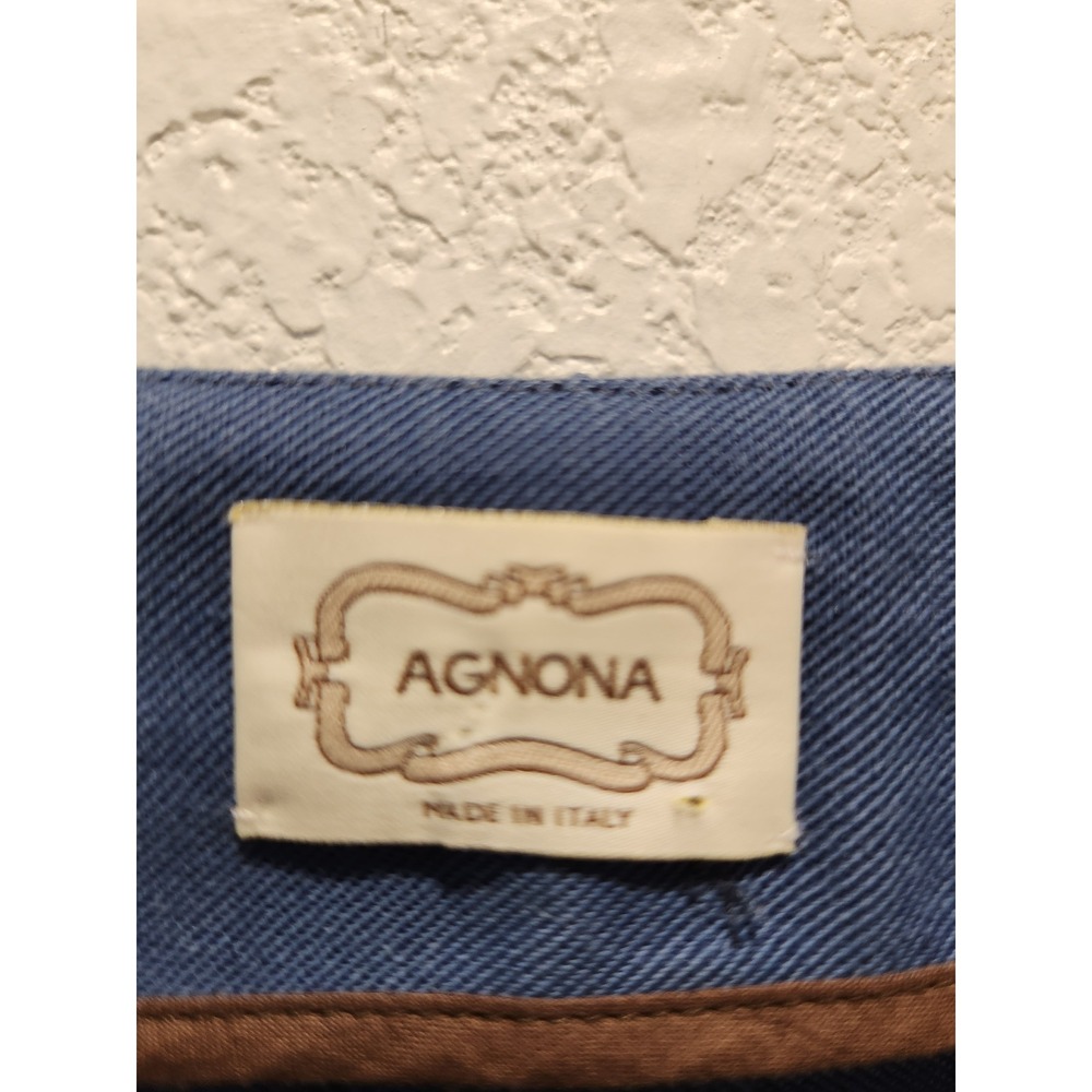 Agnona Italy Blue Linen Cotton Sleeveless Sheath Dress Size 40 Luxury‎ - Picture 11 of 11